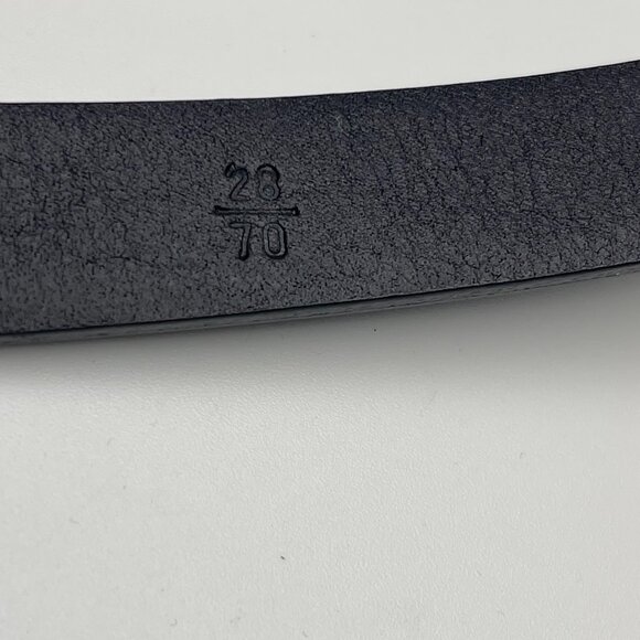 PRADA Black Saffiano Leather Belt w/ Silvertone Buckle - 28"- Preowned - Picture 7 of 7